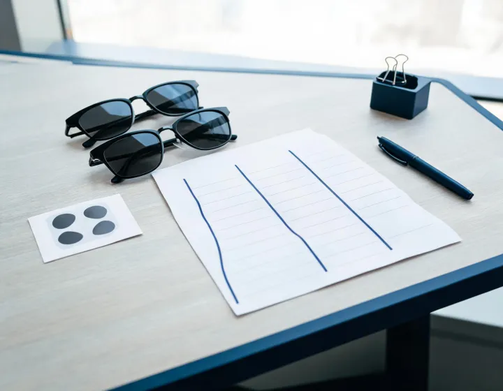 Photochromic sunglasses with polarized lens application worksheet with size columns