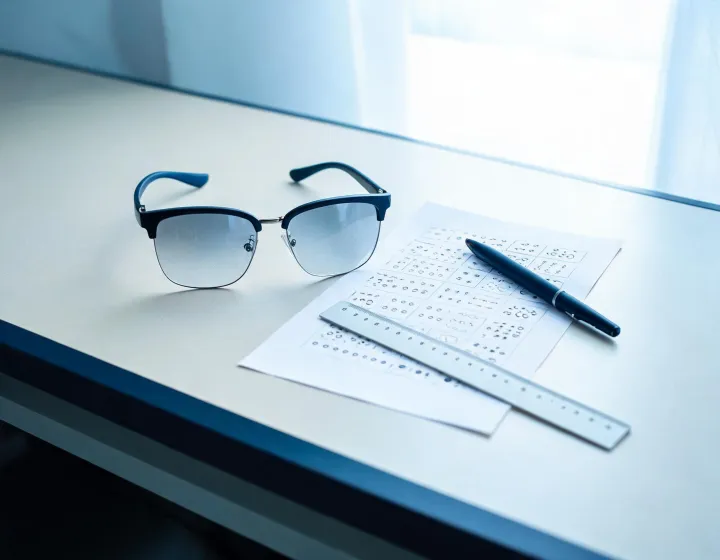 Prescription photochromic sunglasses worksheets with millimetre notes